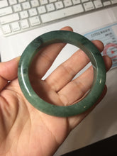Load image into Gallery viewer, 56.5mm Certified Type A 100% Natural Woodland Green Jadeite Bangle AZ184-0432