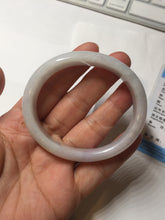 Load image into Gallery viewer, 50.5mm Certified Type A 100% Natural light purple/white oval shape Jadeite Jade bangle BK128-0257
