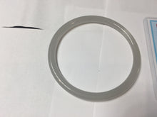 Load image into Gallery viewer, 54mm Certified 100% Natural Icy Watery Gray Very Light Smoky Purple (烟紫) round cut Nephrite Bangle HN230-9223