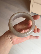 Load image into Gallery viewer, 53mm 100% natural light purple/pale pink/beige with flying snow chubby Quartzite (Shetaicui jade) bangle SY77