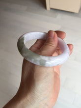Load image into Gallery viewer, 53.5mm 100% natural certified light green purple pink jadeite jade bangle BN34-4503