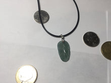 Load image into Gallery viewer, 100% natural type A icy watery light green gray Guatemala jadeite leaf pendant PD7