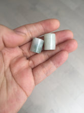 Load image into Gallery viewer, 14.5-16.7mm Type A 100% Natural white light green Jadeite Jade LuluTong (Every road is smooth) bead pendant group BP93 Add-on item