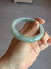 Load image into Gallery viewer, 52mm 100% natural certified light green/gray jadeite jade bangle AX130-0235