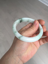 Load image into Gallery viewer, 57.5mm Certified 100% natural Type A green/white jadeite jade bangle BM32-9745