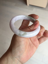 Load image into Gallery viewer, 53.5mm 100% natural certified light green purple pink jadeite jade bangle BN34-4503