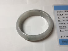 Load image into Gallery viewer, 47.5mm certified 100% natural Type A icy watery green white broad style oval jadeite jade bangle BK129-0267