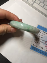 Load image into Gallery viewer, 57.4mm certified 100% natural type A sunny green/purple/yellow jadeite jade bangle BN102-7712