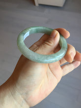 Load image into Gallery viewer, 52mm 100% natural certified light green/gray jadeite jade bangle AX130-0235