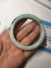 Load image into Gallery viewer, 57.4mm certified 100% natural type A sunny green/purple/yellow jadeite jade bangle BN102-7712
