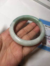 Load image into Gallery viewer, 57.4mm certified 100% natural type A sunny green/purple/yellow jadeite jade bangle BN102-7712