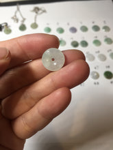 Load image into Gallery viewer, 12.5-13mm Type A 100% Natural icy watery green purple white yellow Jadeite Safety Guardian Button donuts pendant PF2