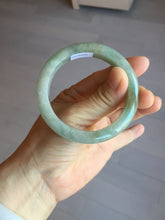 Load image into Gallery viewer, 52mm 100% natural certified light green/gray jadeite jade bangle AX130-0235
