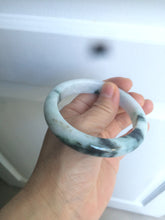 Load image into Gallery viewer, 58mm Certified Type A 100% Natural light green/white Jadeite Jade bangle S53-0441