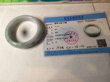 Load image into Gallery viewer, 56.2mm certified Type A 100% Natural green/purple chubby Jadeite Jade bangle AY73-5917