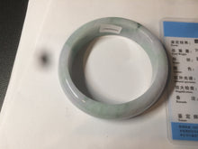 Load image into Gallery viewer, 56.2mm certified Type A 100% Natural green/purple chubby Jadeite Jade bangle AY73-5917