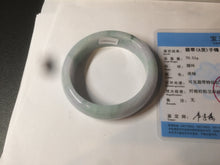 Load image into Gallery viewer, 56.2mm certified Type A 100% Natural green/purple chubby Jadeite Jade bangle AY73-5917