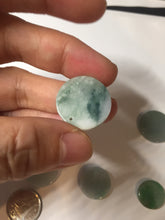 Load image into Gallery viewer, 100% Natural type A sunny green/yellow round Jadeite Jade safe and sound pendant group BP94
