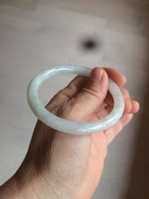 Load image into Gallery viewer, 54.8mm Certified type A 100% Natural light green/white round cut Jadeite bangle W100-6500 Add-on item!