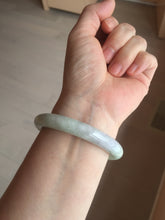 Load image into Gallery viewer, 53.9mm 100% natural Type A green/purple/yellow(FU LU SHOU) chubby jadeite jade bangle BK74-5806