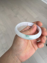 Load image into Gallery viewer, 52mm certified type A100% Natural green purple oval Jadeite Jade bangle BM34-0270