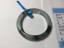 Load image into Gallery viewer, 53mm certified 100% natural Type A icy watery dark green brown jadeite jade bangle AH102-4492