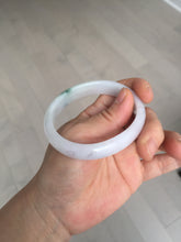 Load image into Gallery viewer, 52mm certified type A100% Natural green purple oval Jadeite Jade bangle BM34-0270