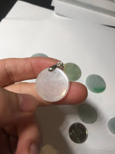 Load image into Gallery viewer, 100% Natural type A sunny green/yellow round Jadeite Jade safe and sound pendant group BP94