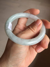 Load image into Gallery viewer, 54.5mm Certified Type A 100% Natural light green/purple round cut Jadeite Jade bangle AM98-2799