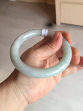 Load image into Gallery viewer, 60mm Certified Type A 100% Natural sunny green/white/purple chubby round cut Jadeite Jade bangle BF3-0028