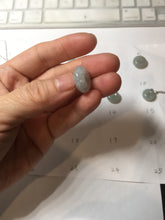 Load image into Gallery viewer, 12.6-16.2mm Type A 100% Natural icy watery light green blue purple white gray Jadeite Safety Guardian Button donuts pendant PF3
