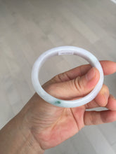 Load image into Gallery viewer, 52mm certified type A100% Natural green purple oval Jadeite Jade bangle BM34-0270