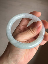 Load image into Gallery viewer, 54.5mm Certified Type A 100% Natural light green/purple round cut Jadeite Jade bangle AM98-2799