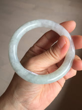 Load image into Gallery viewer, 54.5mm Certified Type A 100% Natural light green/purple round cut Jadeite Jade bangle AM98-2799