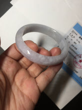 Load image into Gallery viewer, 57mm certified 100% natural type A purple/white jadeite jade bangle E81-0823