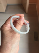 Load image into Gallery viewer, 48.5mm certified 100% natural type A light green orange purple white thin square style jadeite bangle PH255-0968