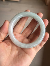 Load image into Gallery viewer, 54.5mm Certified Type A 100% Natural light green/purple round cut Jadeite Jade bangle AM98-2799