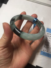 Load image into Gallery viewer, 53mm certified 100% natural Type A icy watery dark green brown jadeite jade bangle AH102-4492