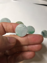 Load image into Gallery viewer, 100% Natural type A sunny green/yellow round Jadeite Jade safe and sound pendant group BP94