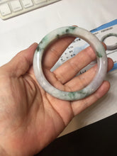 Load image into Gallery viewer, 57mm Certified Type A 100% Natural sunny green white purple gray Jadeite bangle PE122-1261