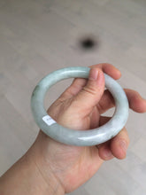 Load image into Gallery viewer, 60mm Certified Type A 100% Natural sunny green/white/purple chubby round cut Jadeite Jade bangle BF3-0028