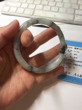 Load image into Gallery viewer, 57.2mm certified 100% natural Type A white sunny green dark green ink painting (水墨) round cut jadeite jade bangle PC158-3151