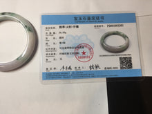 Load image into Gallery viewer, 57mm Certified Type A 100% Natural sunny green white purple gray Jadeite bangle PE122-1261