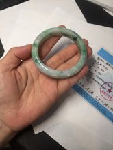 Load image into Gallery viewer, 53.7mm Certified 100% natural Type A sunny green purple jadeite jade bangle BQ33-4150