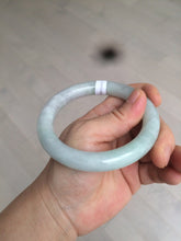 Load image into Gallery viewer, 60mm Certified Type A 100% Natural sunny green/white/purple chubby round cut Jadeite Jade bangle BF3-0028
