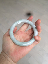 Load image into Gallery viewer, 60mm Certified Type A 100% Natural sunny green/white/purple chubby round cut Jadeite Jade bangle BF3-0028