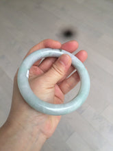 Load image into Gallery viewer, 60mm Certified Type A 100% Natural sunny green/white/purple chubby round cut Jadeite Jade bangle BF3-0028