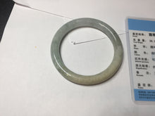 Load image into Gallery viewer, 54.5mm certified 100% natural Type A light green/yellow round cut jadeite jade bangle BS15-9560