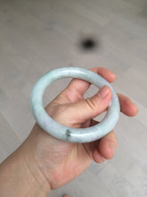 Load image into Gallery viewer, 60mm Certified Type A 100% Natural sunny green/white/purple chubby round cut Jadeite Jade bangle BF3-0028