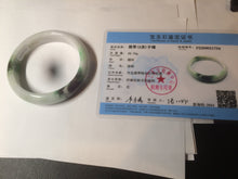 Load image into Gallery viewer, 60mm certified 100% natural type A green white jadeite jade bangle AY75-1734
